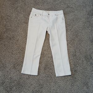 White Cropped Capri Pants